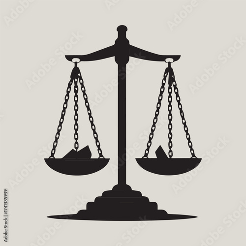 Abolish Death Penalty vector art, social justice and human rights illustration, peaceful protest, broken chains and justice scales, awareness campaign flat vector design
