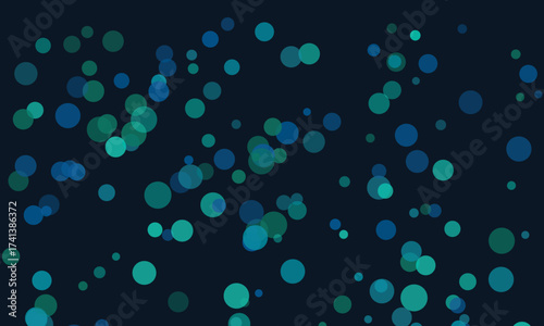 Abstract Deep Sea Bubbles Background with Tranquil Color Palette