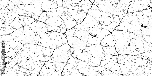 Old dry cracked earth texture pattern on a grunge concrete wall background