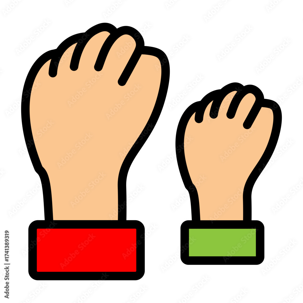 Obraz premium National Unity Vector Filled Icon Design