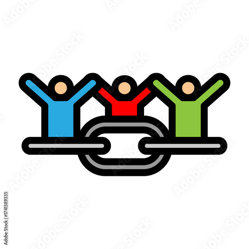 Coalition Vector Filled Icon Design