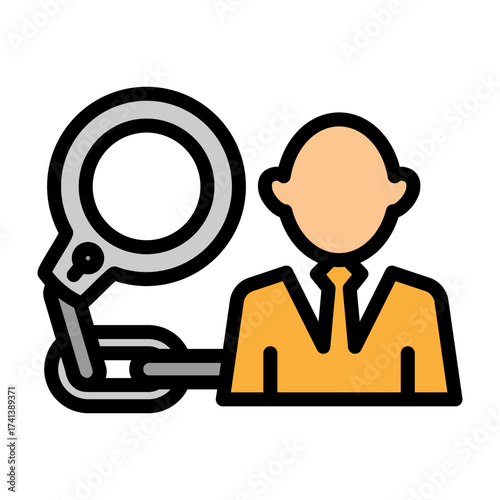 Political Corruption Vector Filled Icon Design
