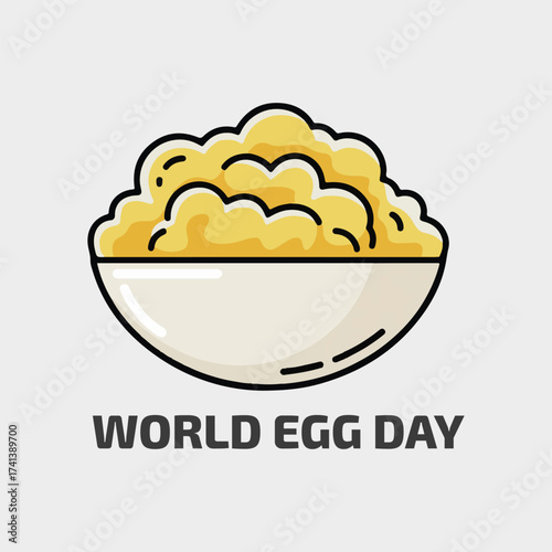 World Egg Day vector pack including sunny side up, scrambled eggs, egg baskets, minimal flat icons, egg patterns, cartoon faces, breakfast food illustrations for posters and stickers
