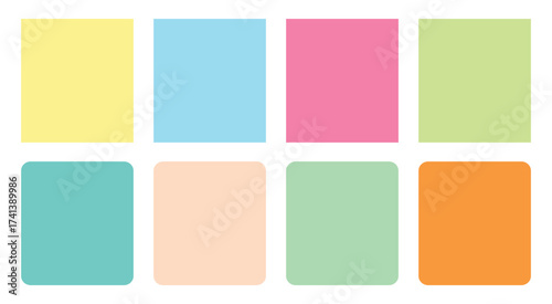 Colorful Sticky Notes Vector Set – Post-it, Memo, Checklist, Tabs and Office Reminder Icons.