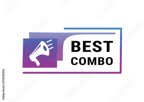 Best combo banner for marketing can be use for business sign. Vector badge vibrant colour.