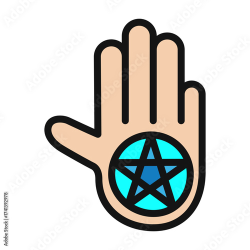 Fortune Teller Vector Filled Icon Design