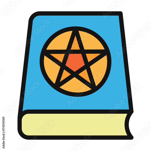 Spellbook Vector Filled Icon Design