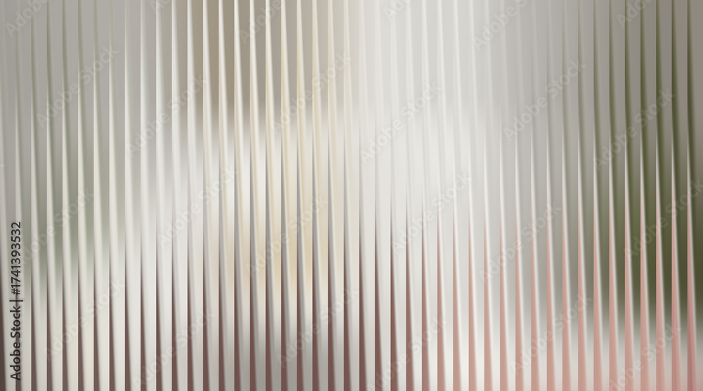 Fototapeta premium Metallic ribbed glass texture with subtle color reflections