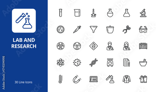 Lab and Research Icon Set