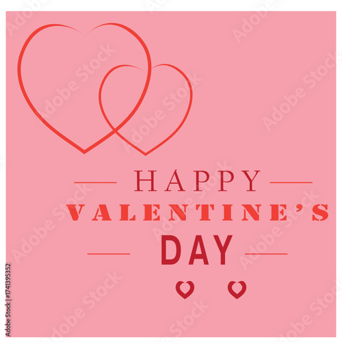 Elegant Romantic Background with Hearts Vector