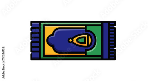 Islamic Prayer Mat with Traditional Geometric Design and Tassels.