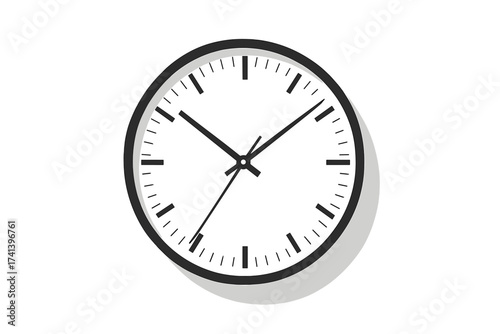 Minimalist clock face vector icon. Simple flat illustration of a watch with no numbers. Concept for time management, deadline, business schedule, punctuality and waiting.