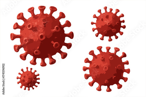 Coronavirus COVID-19 3D render. Virus cell concept. Outbreak and pandemic background. Medical, healthcare, infectious, virology, epidemiology illustration. Microscopic view.