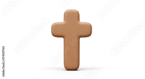 Simple Wooden Cross Symbol of Faith and Christianity.