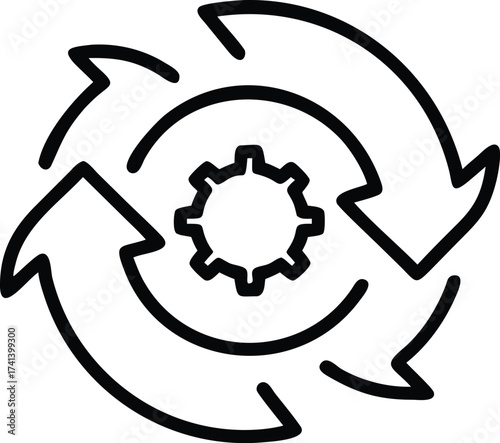 a-line-art-icon green  energy 