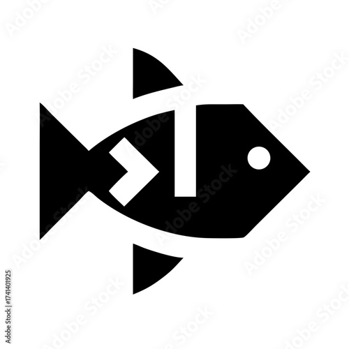 Vector art of fish isolated on white