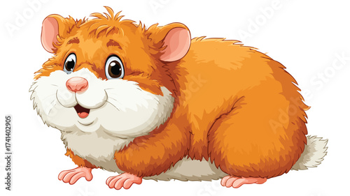 Cheerful Cartoon Hamster Illustration for Creative Projects