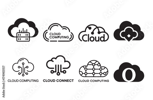 Cloud computing vector icon design 