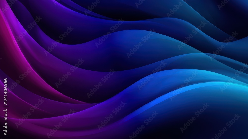 Fototapeta premium Abstract flowing waves in gradient colors