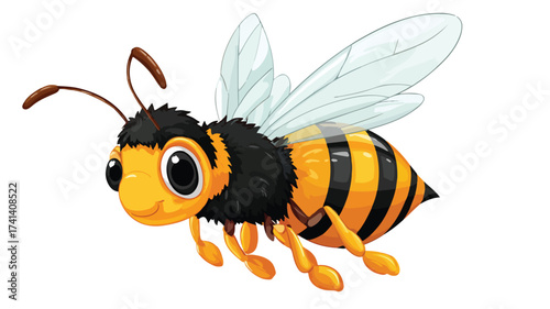 Cute Bee Cartoon Vector for Learning Materials
