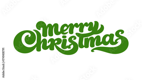 Merry Christmas text vector 