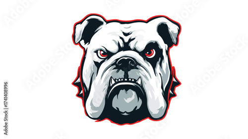 Brave Bulldog Mascot Head Vector Design for Graphic Projects
