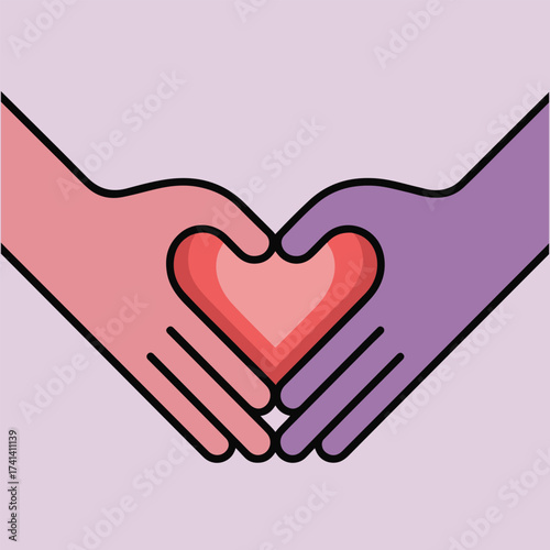 Minimal vector illustration for World Hospice and Palliative Care Day, international healthcare awareness design, support, compassion, dignity, humanity for medical and non profit campaigns