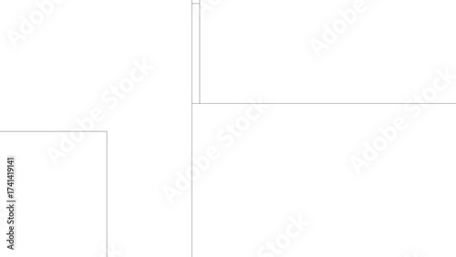 Minimalist abstract background featuring soft gray intersecting rectangular outlines, forming a clean and balanced geometric layout for modern digital design.