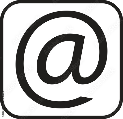 Gmail symbol icon simple black and white abstract communication digital mail messaging correspondence connection
