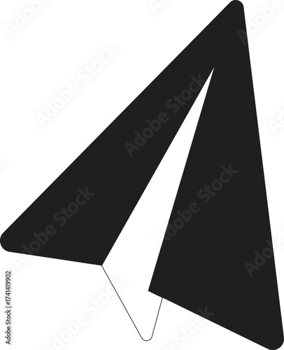 Telegram messenger app logo icon simple minimalist design graphic element digital communication