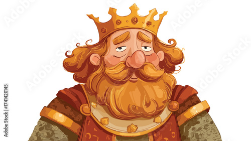 Noble King Cartoon Character Graphic Vector Illustration for Design Projects
