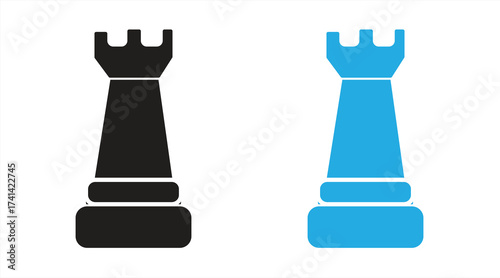 chess piece rook icon vector, vector illustration
