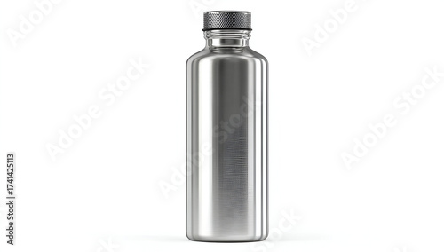A sleek stainless steel water bottle, perfect for staying hydrated on the go while showcasing modern design.