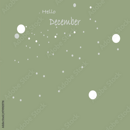Snow flakes on december