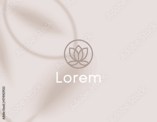 This minimalist lotus logo captures tranquility and beauty with its simple yet impactful design, embodying the essence of peace and elegance in human emotions.