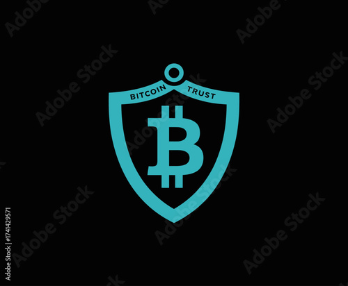 The image features a stylized logo representing Bitcoin Trust, showcasing a shield emblem combined with the iconic Bitcoin symbol, conveying security and reliability in cryptocurrency.