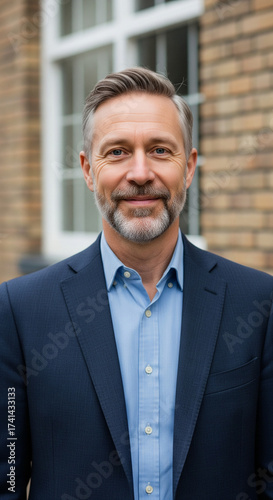 Professional Man in Blue Suit