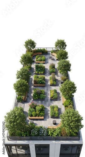 Rooftop Garden Oasis with Seating