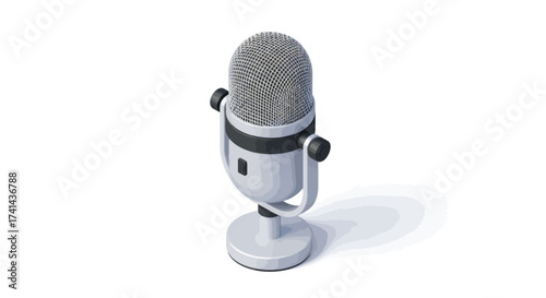 Silver Condenser Microphone for Recording and Broadcasting.