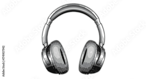Stylish Silver Wireless Over-Ear Headphones for Music Listening.