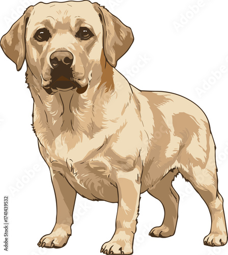 Labrador Retriever Vector Illustration