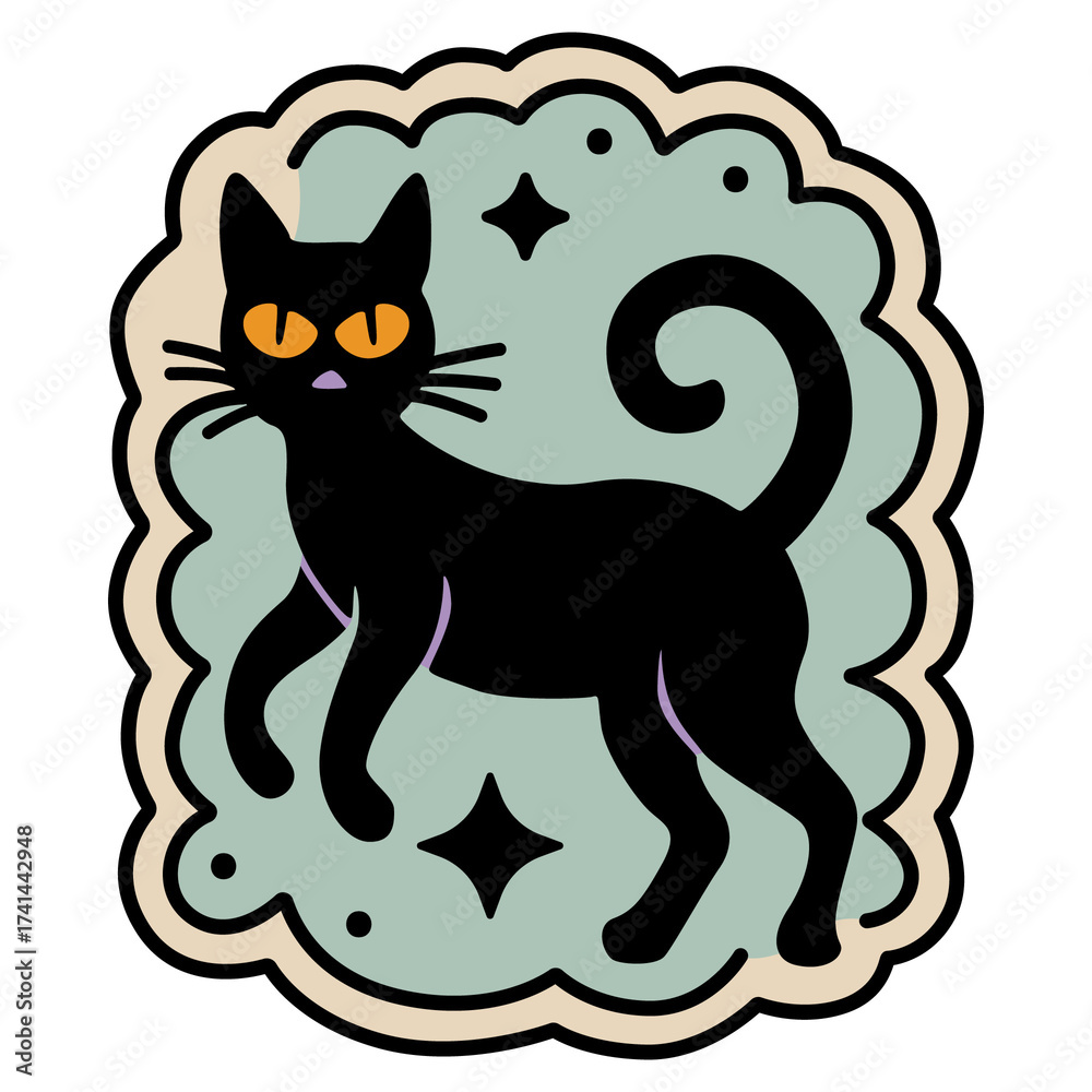 Obraz premium Gothic Halloween Black Cat 