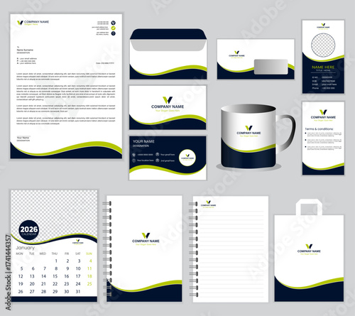 Modern corporate branding for company identity and marketing