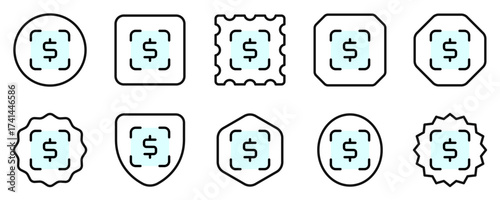 Editable scan to pay, target profit vector icon. Part of a big icon set family.  Finance, business, investment, accounting. Perfect for web and app interfaces, presentations, infographics, etc