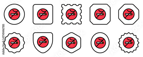 Editable no smoking sign  vector icon. Part of a big icon set family. Perfect for web and app interfaces, presentations, infographics, etc
