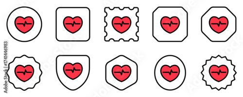 Editable heartbeat vector icon. Part of a big icon set family. Perfect for web and app interfaces, presentations, infographics, etc