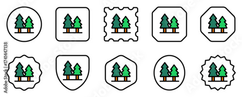 Editable pine trees vector icon. Part of a big icon set family. Perfect for web and app interfaces, presentations, infographics, etc