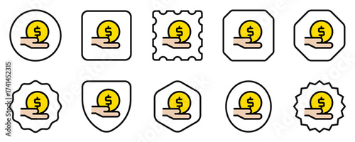 Editable donation hand gesture vector icon. Part of a big icon set family. Perfect for web and app interfaces, presentations, infographics, etc