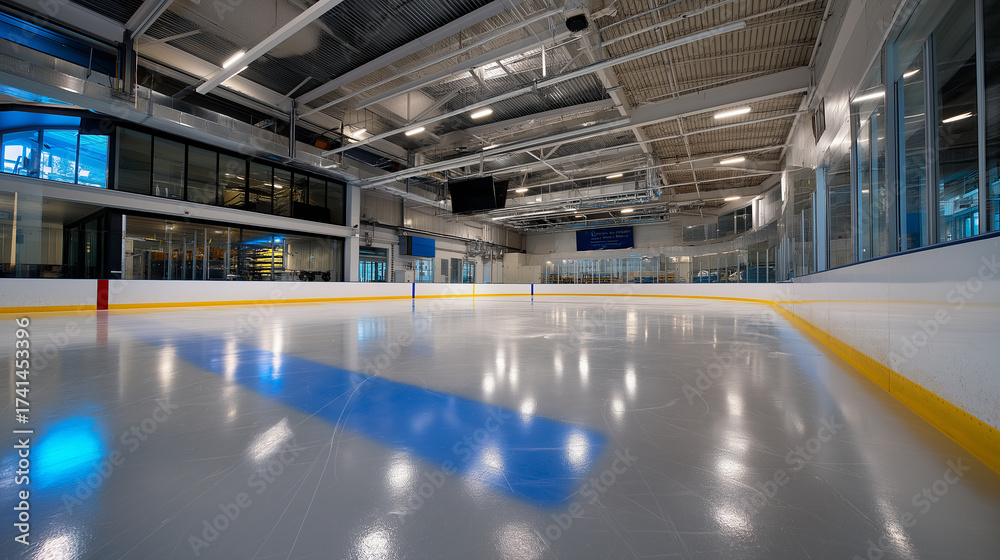 Fototapeta premium Sophisticated hockey training facility design services incorporating practice optimization and player development support enable organizations to create ideal environments for skil