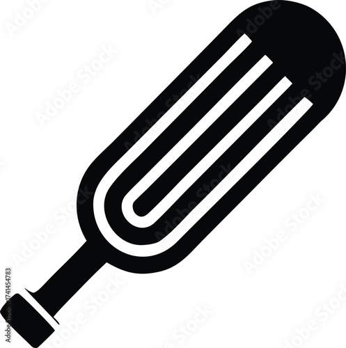 Iconic silhouette of a screwdriver tool for repair and construction projects simple professional design